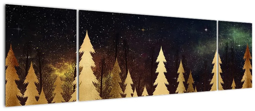 Obraz - Złota noc (170x50 cm)