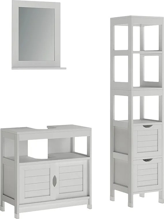 Zestaw mebli łazienkowych biały 60x30x60 vilda