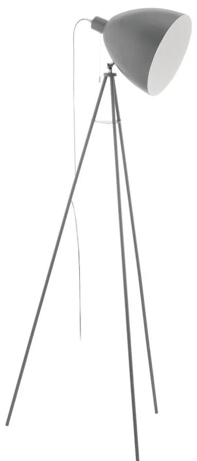 Eglo 33095 - Lampa stojąca DUNDEE 1xE27/60W/230V szara