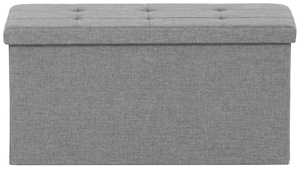 Taboret z miejscem do przechowywania, szary, 76 x 37 x 37 cm