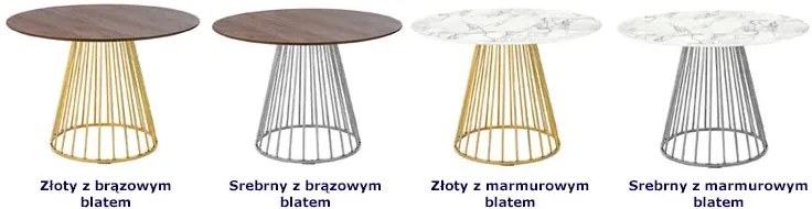 Okrągły stół do jadalni marmur - Pawka