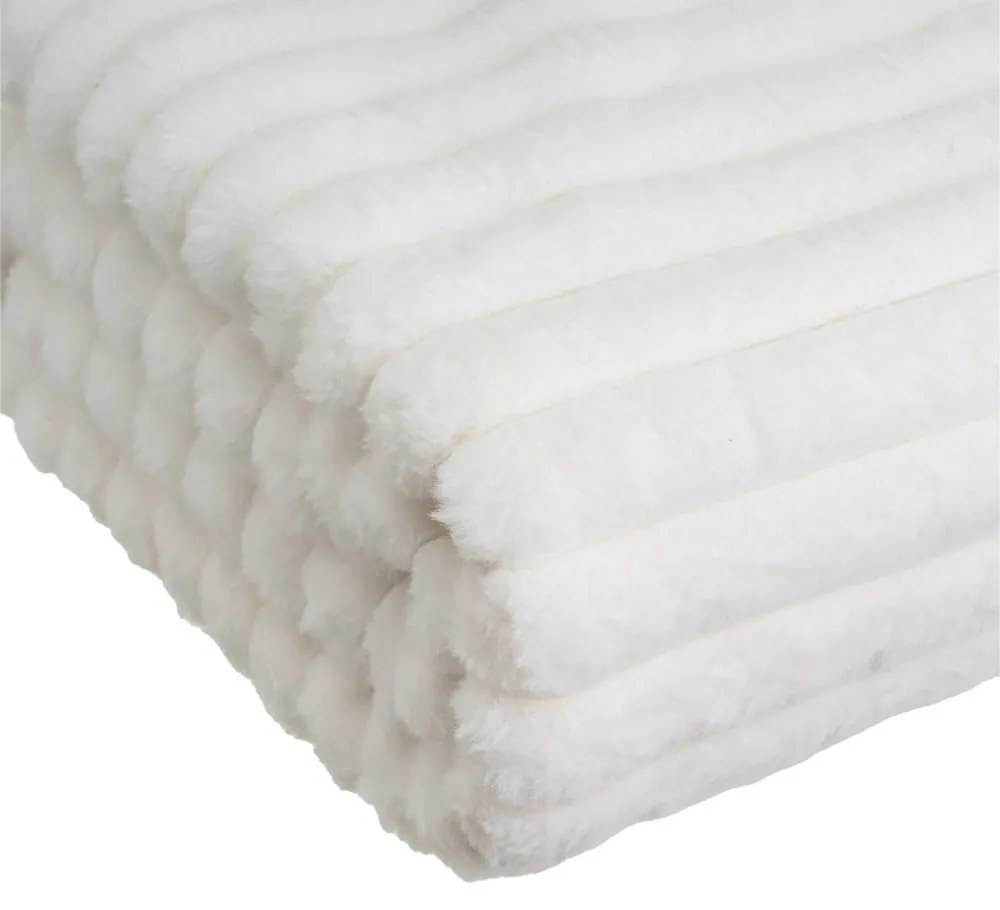 Biały koc z mikropluszu 130x160 cm Fur Velvet – Casa Selección