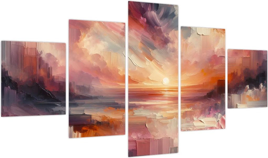 Obraz - Malowane zorze (125x70 cm)