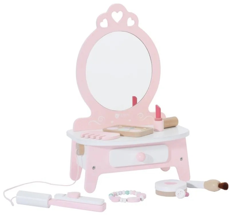 Classic world drewniana toaletka dla dziewczynki z lustrem + prostownica 11 akc