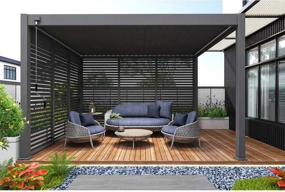 Osłona boczna do pergoli bioklimatycznej – Rojaplast
