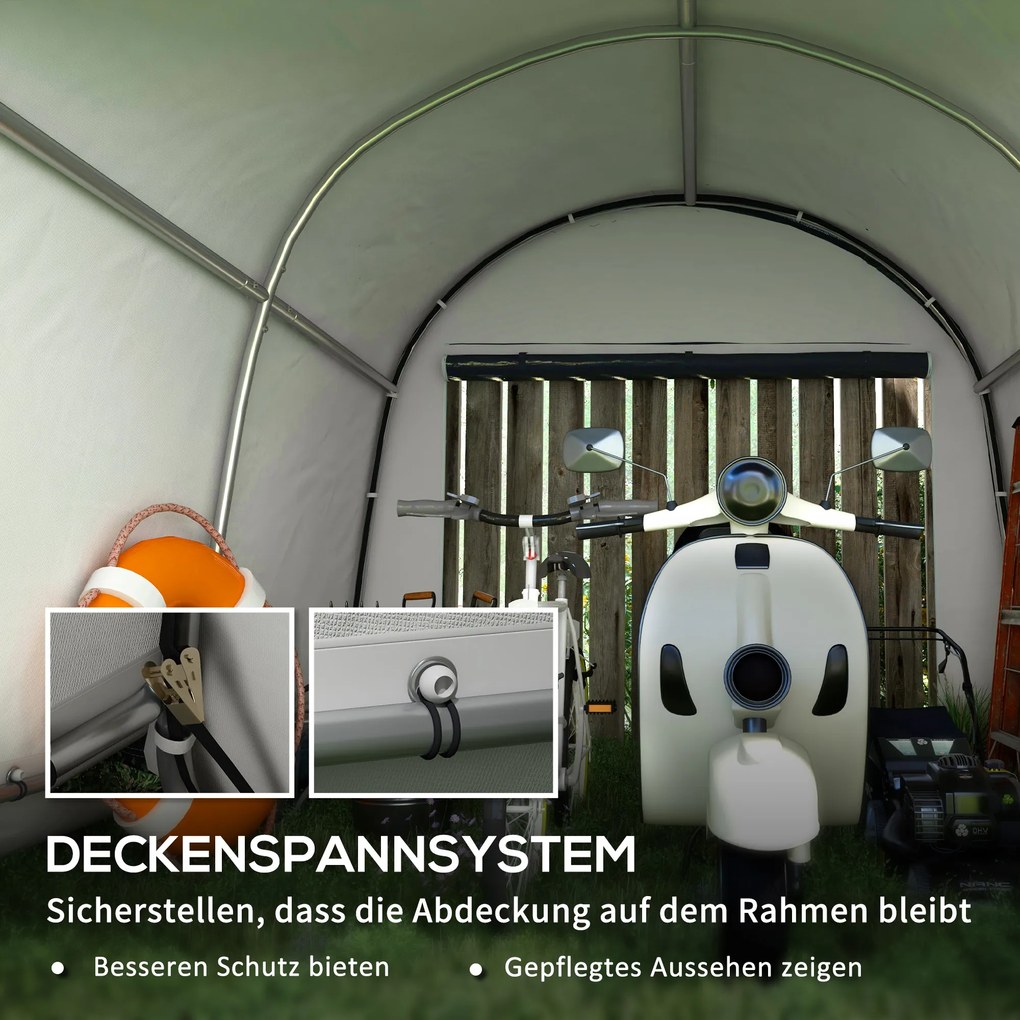 Outsunny Namiot Magazyn 3x3m Szary, Dla Narzędzi Ogrodowych, Na Rowery | Aosom PL