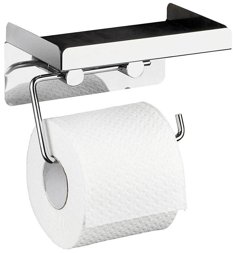 Uchwyt na papier toaletowy z półką na chusteczki higieniczne - 2 w 1, WENKO