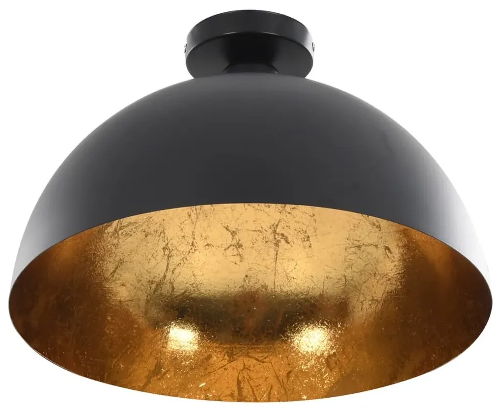 Czarno-złota okrągła lampa sufitowa 2 sztuki - EX157-Elgin