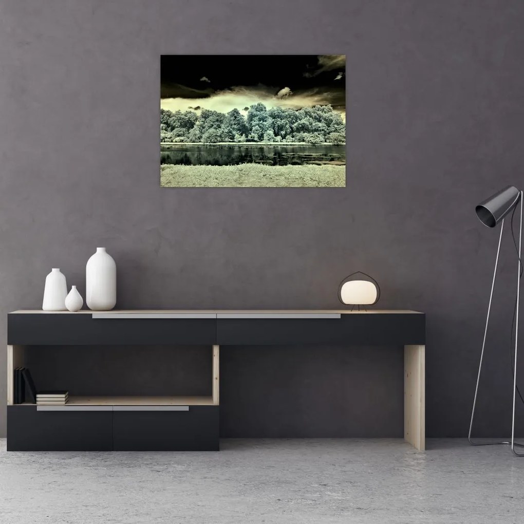 Obraz na szkle akwenu wodnego (70x50 cm)
