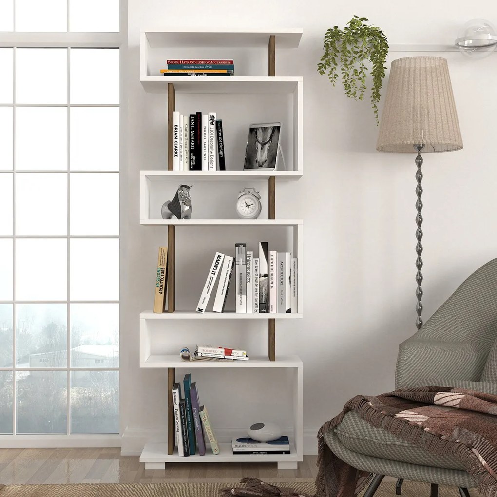 Biblioteczka Blok White Walnut