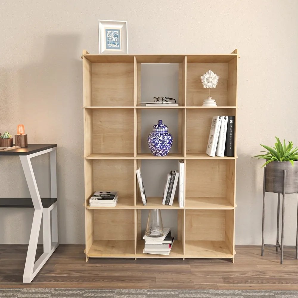 Regał w dekorze dębu 92,5x132 cm Zimba – Kalune Design