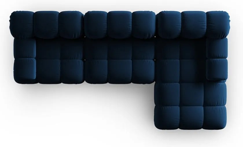 Niebieska aksamitna sofa 285 cm Bellis – Micadoni Home