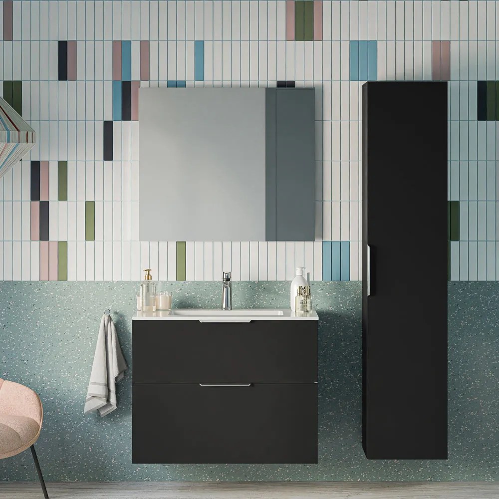 Zestaw mebli łazienkowych TIM 80 cm z umywalką ceramiczną