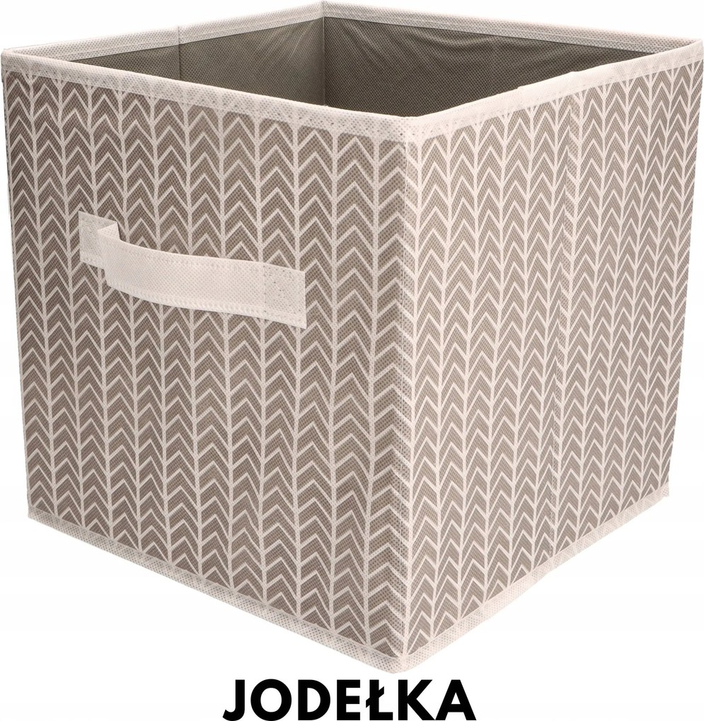 Organizer tekstylny Jodełka pudełko 31x31x31cm do szafy sypialni domu biura