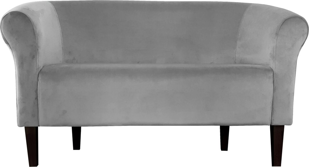 Sofa Milo tkanina Welur wygodna sofa tapicerowana do salonu i poczekalni : Kolor nogi - Venge, Kolor tkaniny - VELVET - MG17, Typ tkaniny - Velvet, Wysokość nogi - 20 cm