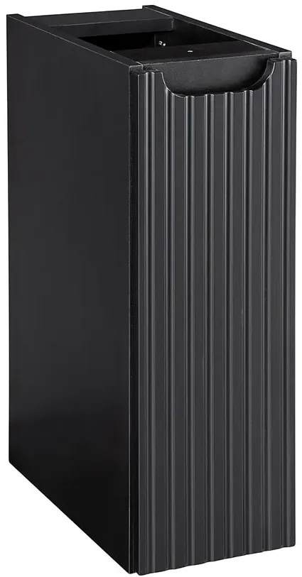 Czarna wąska szafka wisząca do łazienki T4-H41