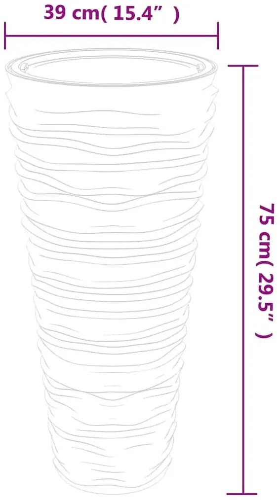 Antracytowa wysoka donica ogrodowa - Zarrax