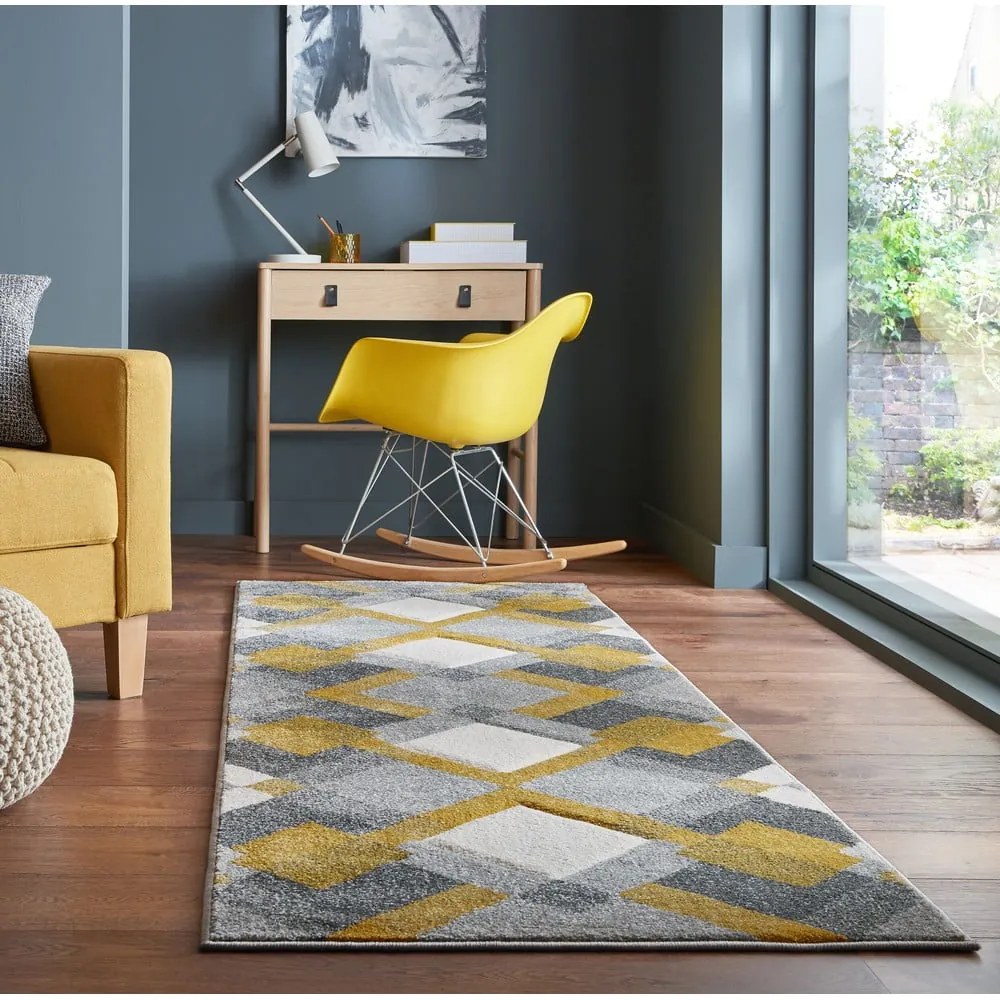 Chodnik w szaro-żółtym kolorze 80x230 cm Nimbus – Flair Rugs