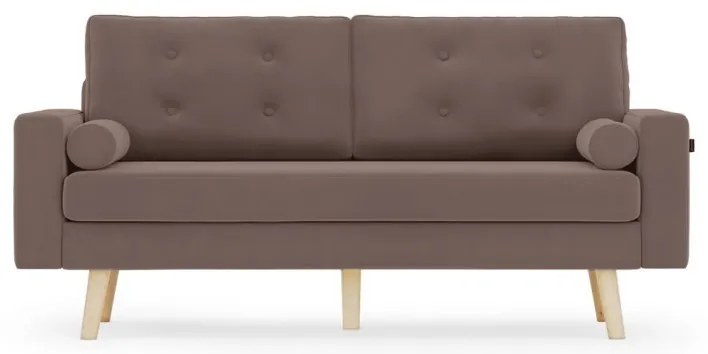 Ciemnobrązowa 3-osobowa sofa MANDI