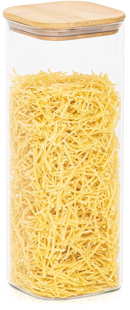 4Home Szklany pojemnik na żywność z pokrywką Bamboo, 2000 ml, 2000 ml