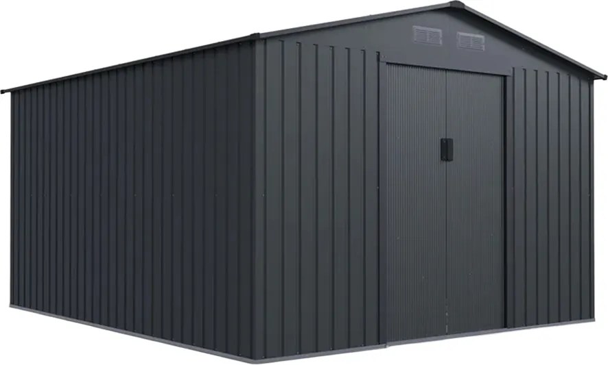 DOMEK NARZĘDZIOWY Z FUNDAMENTEM 308X270X192 CM ANTRACYT