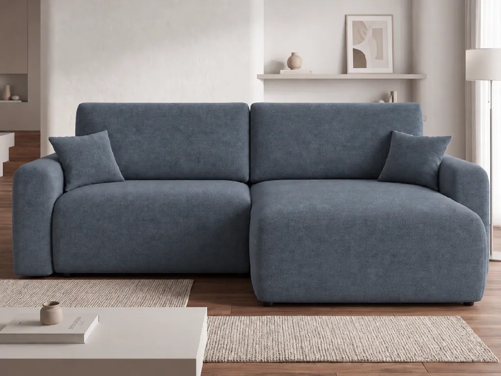 Rozkładana dwustronna sofa narożna w kształcie L NORDEN PAROS 250x140 cm, ciemnoszara