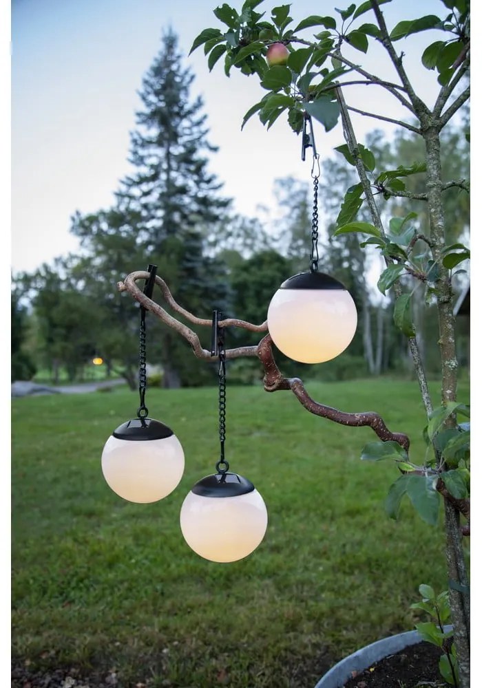 Zestaw 3 wiszących solarnych lamp ogrodowych Star Trading Globus, ø 10 cm