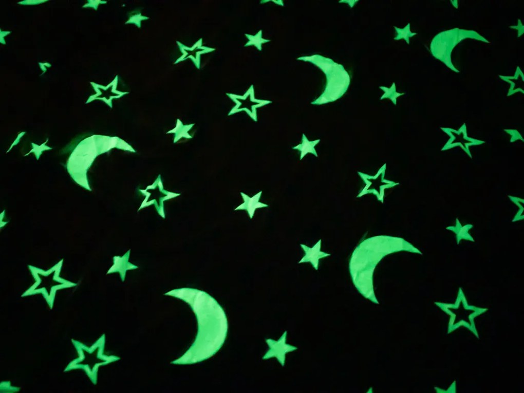 PrzytulneMieszkanie.pl PrzytulneMieszkanie.pl Świecąca pościel z mikropluszu BIG MOON szara Rozmiar pościeli: 70 x 90 cm | 140 x 200 cm