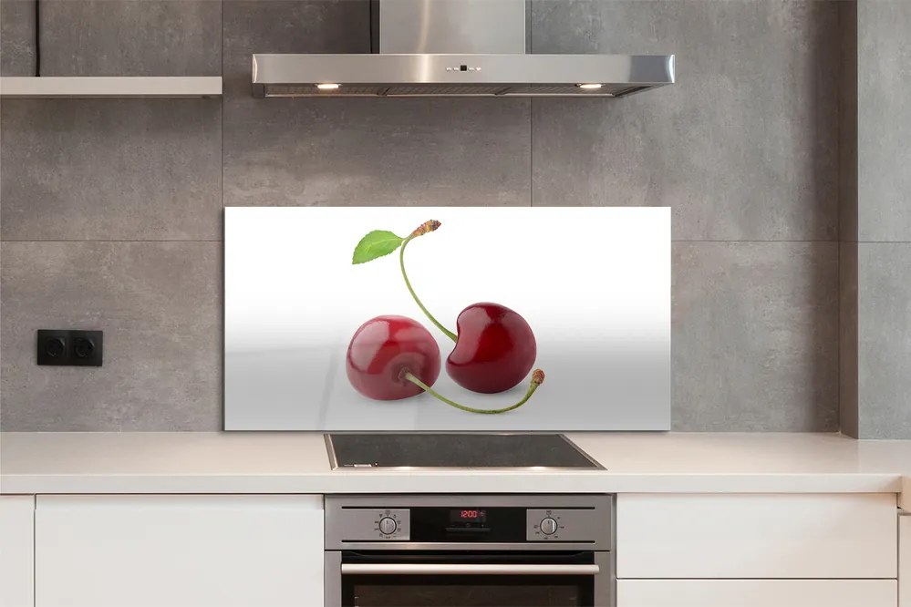 Panel szklany do Kuchni Soczyste Czerwone Wiśnie