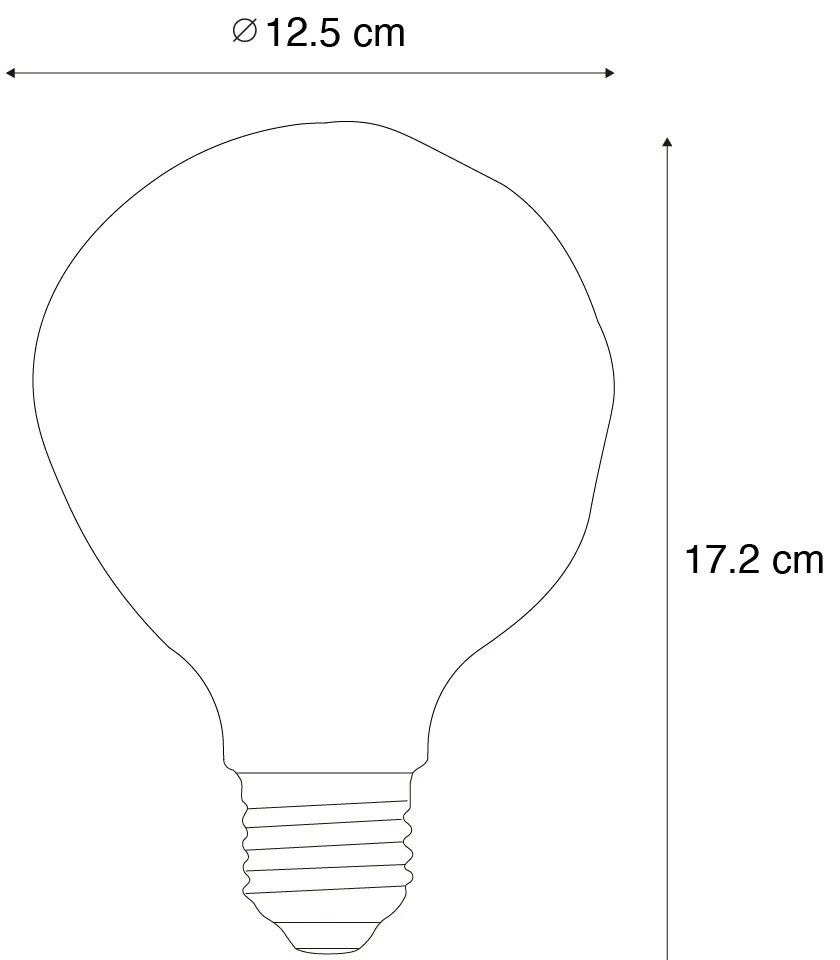 Zestaw 5 ściemnialnych żarówek LED E27 T125 brązowe 4W 120 lm 1800K