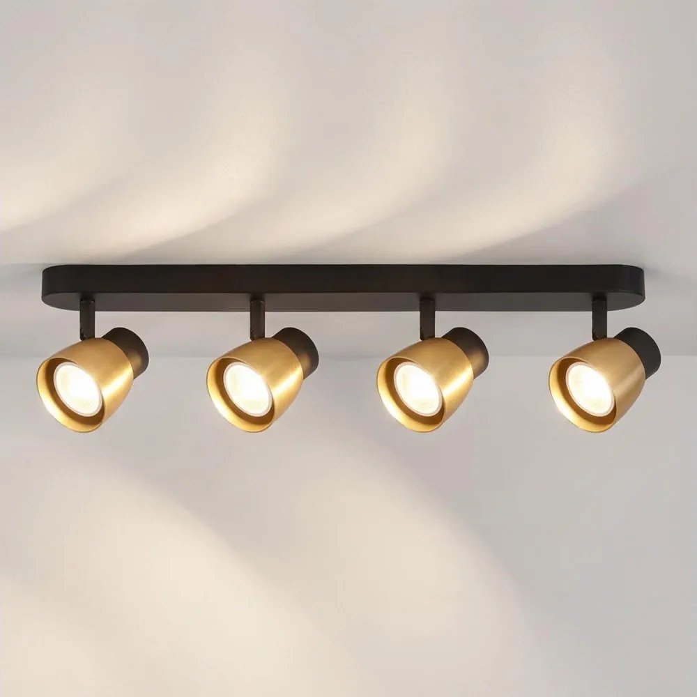 Brilagi - Oprawa punktowa NUGGET 4xGU10/30W/230V czarno-złota
