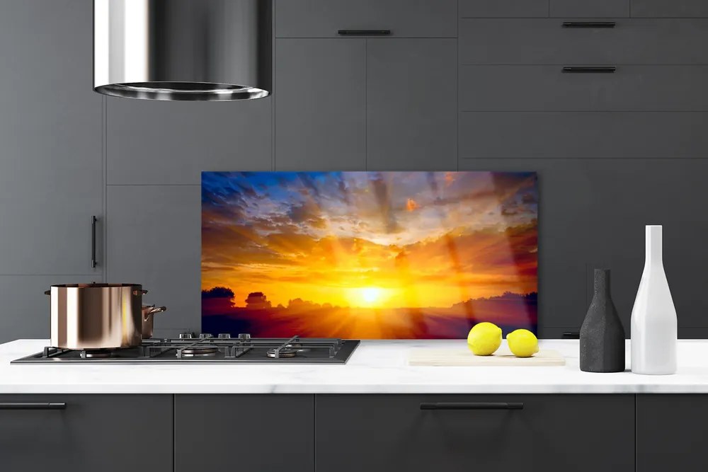 Szkło nad Blatem Złoty Zachód Nad Horyzontem