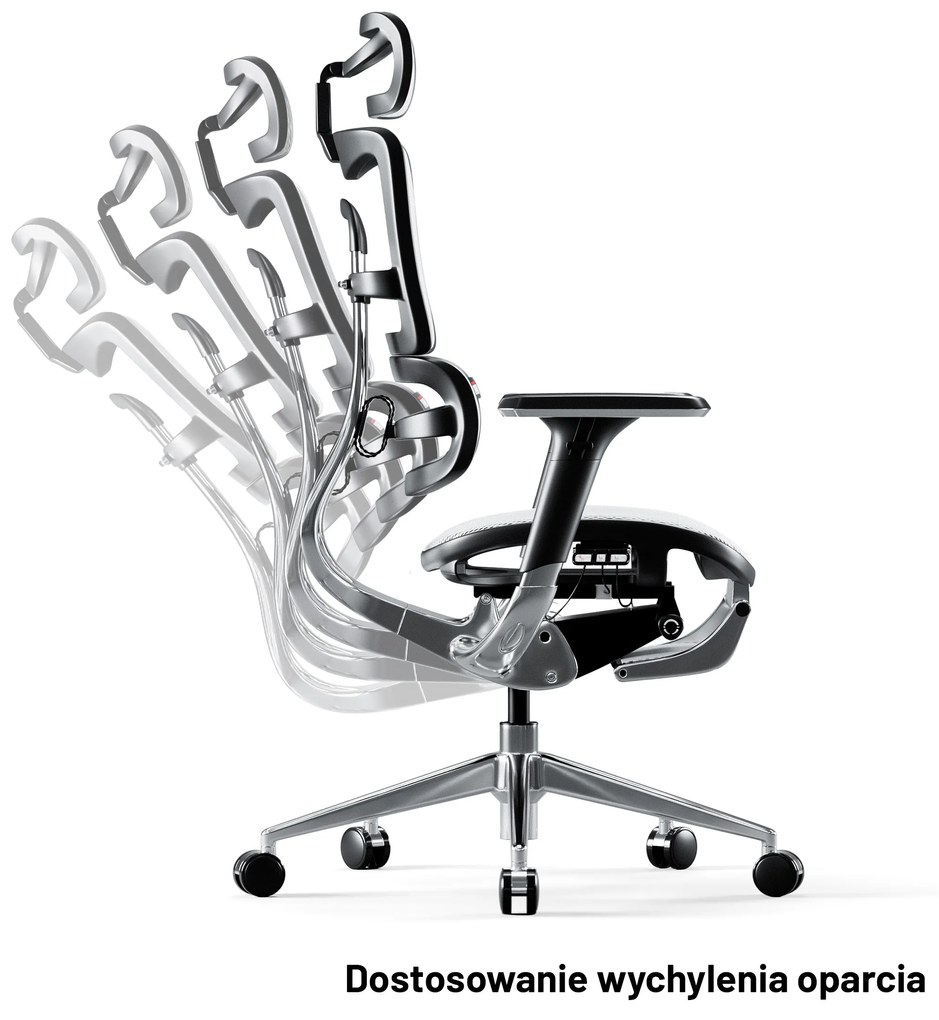 Fotel ergonomiczny Diablo V-Master, czarno-biały