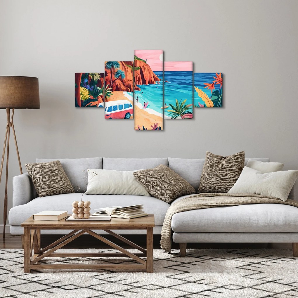 Obraz - Karawan nad oceanem (125x70 cm)