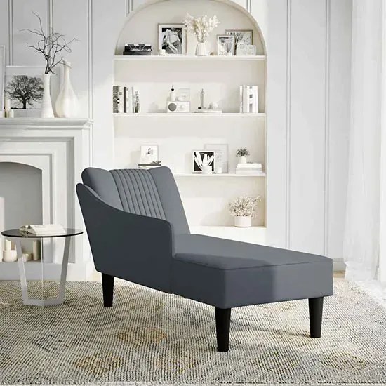 Ciemnoszara leżanka z podłokietnikiem H5-M32