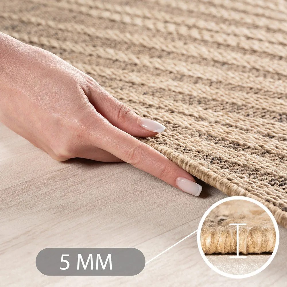 Brązowy okrągły dywan odpowiedni na zewnątrz ø 160 cm Timber 1403 – Ayyildiz Carpets