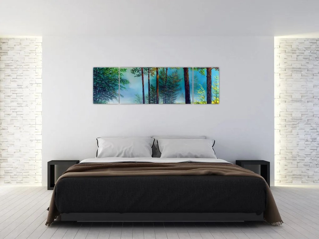 Obraz - Obraz olejny przedstawiający krajobraz (170x50 cm)