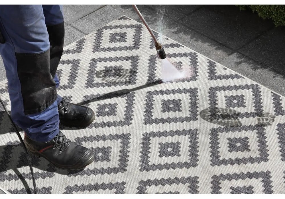 Szary chodnik dwustronny NORTHRUGS Malta, 80x345 cm