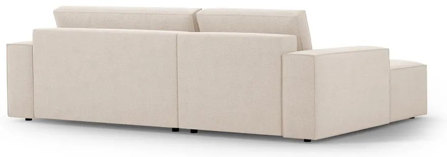 Beżowy rozkładany narożnik z materiału bouclé (lewostronny) Jodie – Micadoni Home