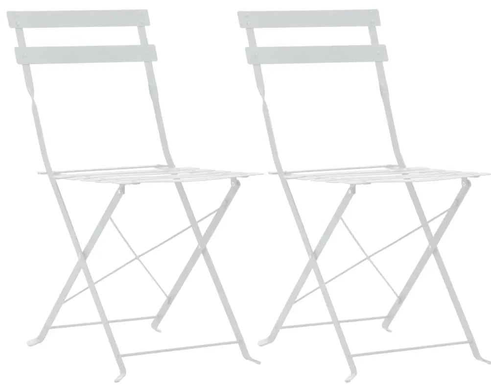 Zestaw białych metalowych mebli ogrodowych F2-R48