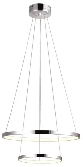Podwójna modernistyczna lampa chrom - V082 W0-H07