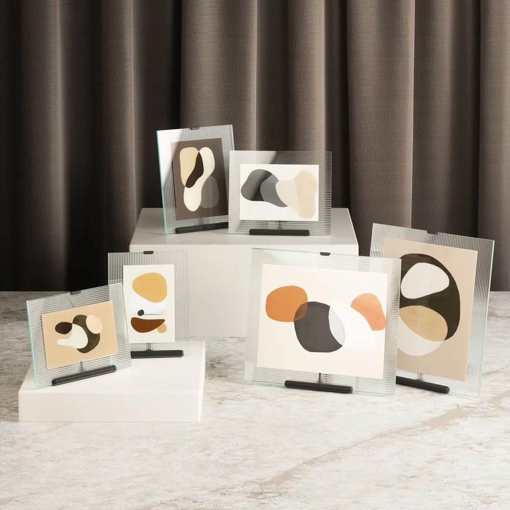 Czarna szklana ramka stojąca 19x23 cm Flute – Umbra