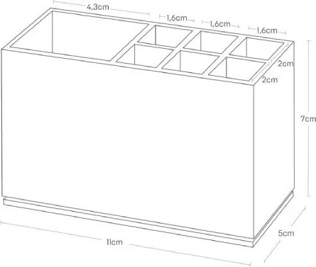 Czarny plastikowy stojak na szczoteczki do zębów Mist – YAMAZAKI