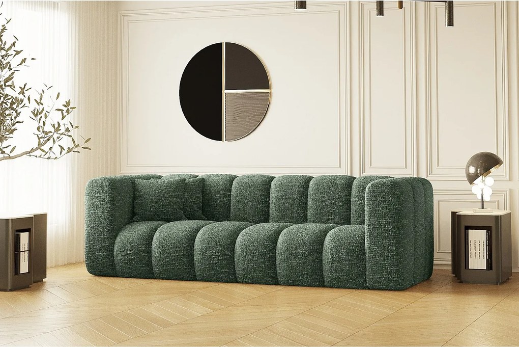 Sofa modułowa trzyosobowa Grand, tkanina Haga, Zielony