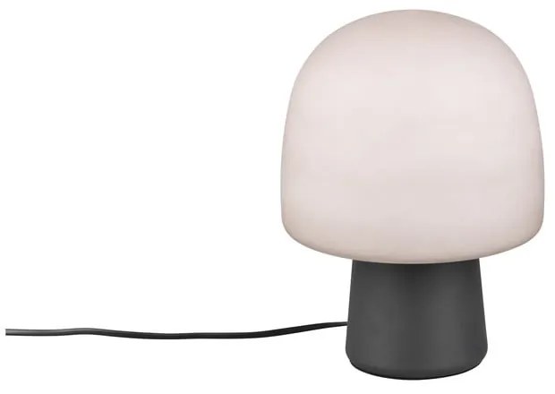 Czarno-biała lampa stołowa ze szklanym kloszem (wysokość 27 cm) Steen – Trio