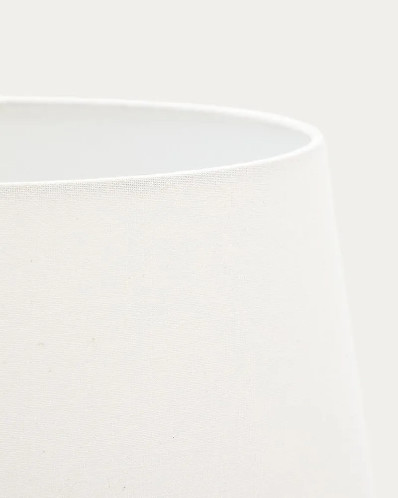 Biała/w ciemnym naturalnym kolorze lampa stojąca z tekstylnym kloszem (wysokość 110 cm) Marga – Kave Home