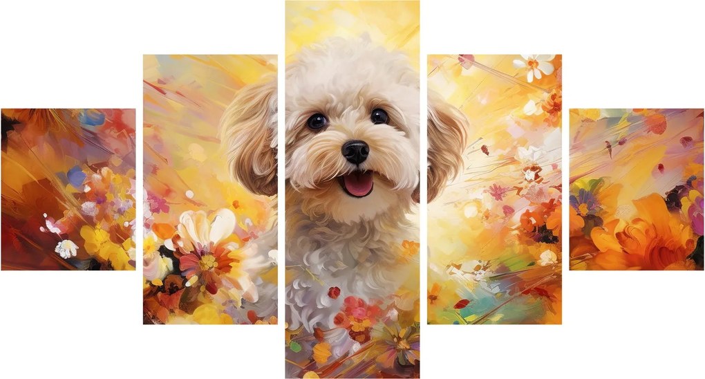 Obraz - Szczęśliwy pies (125x70 cm)