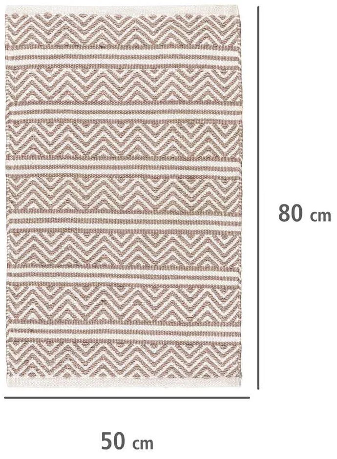 Dywanik łazienkowy SHAKI, poliester z recyklingu, wzór etniczny, WENKO