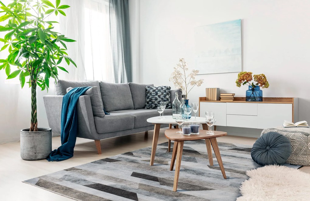 Dywan nowoczesny Dean szary 80 cm x 215 cm