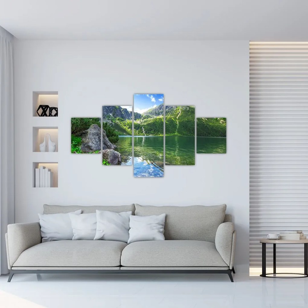 Obraz jeziora w Tatrach (125x70 cm)